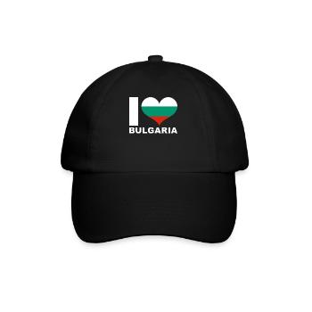 I love Bulgaria heart flag Bulgaria - Baseball Cap - black/black - Front