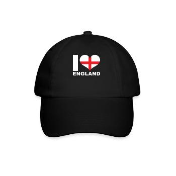 J’aime l’Angleterre drapeau du cœur Angleterre - Casquette classique - noir/noir - Devant