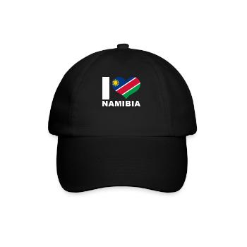 I love Namibia heart flag Namibia - Baseball Cap - black/black - Front