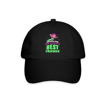 Brüder Sind Die Perfekten Besten Freunde Freund - Baseballkappe - Schwarz/Schwarz - Vorne