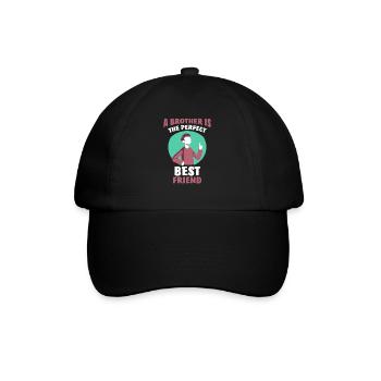 Ein Bruder Ist Der Perfekte Beste Freund Brüder - Baseballkappe - Schwarz/Schwarz - Vorne