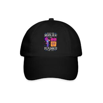 Pilzsammler Pilz Sucher - Baseballkappe - Schwarz/Schwarz - Vorne