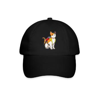 Chat avec cartable - Casquette classique - noir/noir - Devant