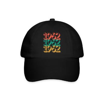Anniversaire année 1962 / Vintage 1962 - Casquette classique - noir/noir - Devant