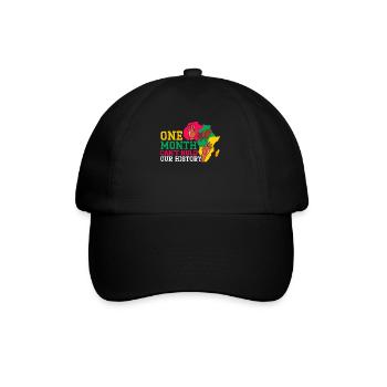 Ein Monat kann unsere Geschichte nicht halten Black Pride - Baseballkappe - Schwarz/Schwarz - Vorne