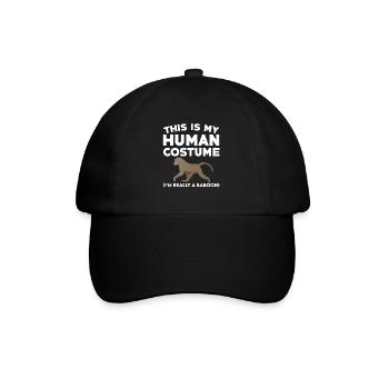 Funny baboon saying - Baseball Cap - black/black - Front