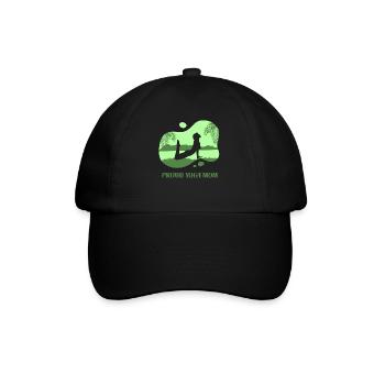 Proud Yoga Mother Mama Hobby Mommy - Baseball Cap - black/black - Front