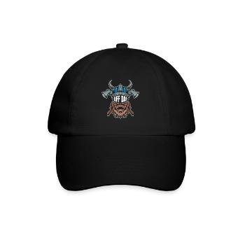 Lustiges Skandinavisches Bart-design - Baseballkappe - Schwarz/Schwarz - Vorne