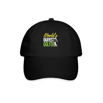 Lustiges Golfen Golf Golfer Geschenk - Baseballkappe - Schwarz/Schwarz - Vorne