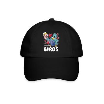I Like Birds Bird Gift - Baseball Cap - black/black - Front