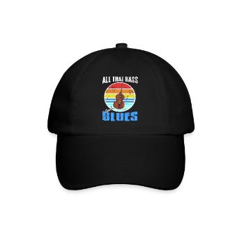 All That Bass And Blues Cool Retro Blues Lover - Baseball Cap - black/black - Front