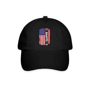 Dartpfeile Darts USA Flagge - Baseballkappe - Schwarz/Schwarz - Vorne