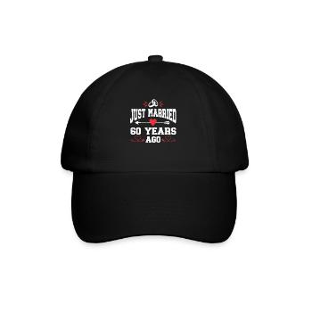 Je viens de me marier il y a 60 ans 60e anniversaire de mariage - Casquette classique - noir/noir - Devant