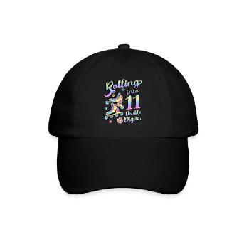 Rolling Into 11 Double Digits Floral Skaters 11. - Baseballkappe - Schwarz/Schwarz - Vorne