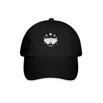 Himmlischer Schmetterling Mystischer - Baseballkappe - Schwarz/Schwarz - Vorne