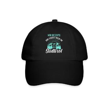 Ihr findet mich im Südtirol Südtiroler - Baseballkappe - Schwarz/Schwarz - Vorne