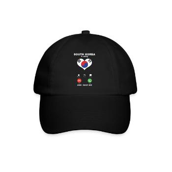 La Corée du Sud appelle South Korea Heart Souvenir - Casquette classique - noir/noir - Devant