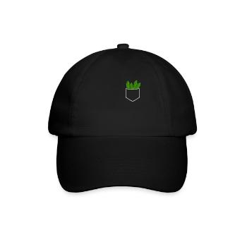 Gurken in Hemdtasche Gurke - Baseballkappe - Schwarz/Schwarz - Vorne