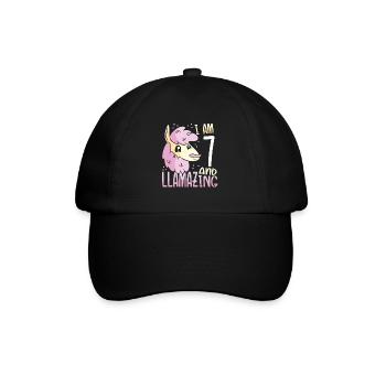 I Am A Seven-Year-Old Lama - Baseball Cap - black/black - Front
