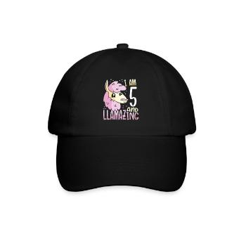 I Am A Five-Year-Old Lama - Baseball Cap - black/black - Front