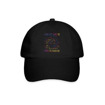 Ich Wünschte, Das Leben Wäre So Einfach - Baseballkappe - Schwarz/Schwarz - Vorne