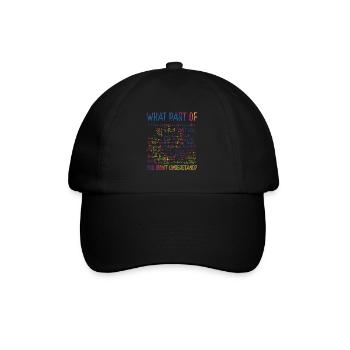 Drôle de formule mathématique en coloré - Casquette classique - noir/noir - Devant