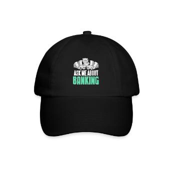 Posez-moi des questions sur banking Cool Retro Banker T-Shirt - Casquette classique - noir/noir - Devant