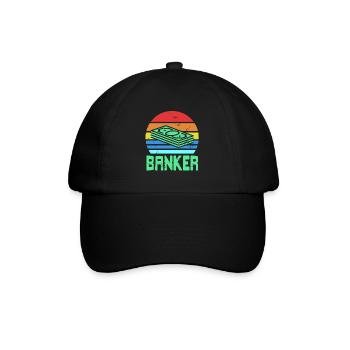 T-shirt rétro vintage BANKER Cool Banker Designs - Casquette classique - noir/noir - Devant
