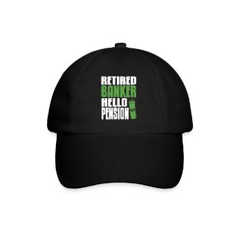 BANQUIER retraité Bonjour Pension Retro Drôle Banquier - Casquette classique - noir/noir - Devant