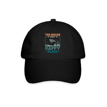 L’océan est mon endroit heureux - Casquette classique - noir/noir - Devant