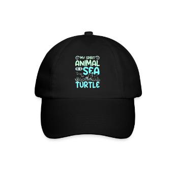 Mon animal spirituel est une tortue de mer - Casquette classique - noir/noir - Devant