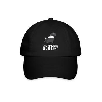 Skunk Lover J’aime vraiment Skunks Ok? - Casquette classique - noir/noir - Devant
