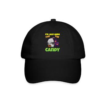 Je suis juste ici pour la bête d’Halloween effrayante de bonbons - Casquette classique - noir/noir - Devant