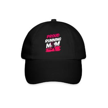 Fière coureuse Maman Jogging Mère Running - Casquette classique - noir/noir - Devant