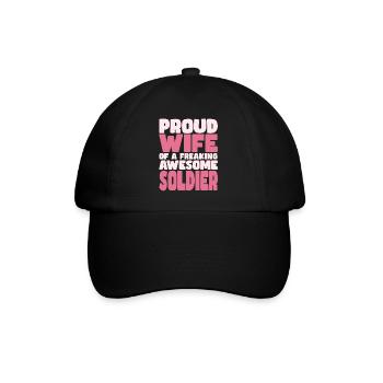 Proud Wife of A Damn Good Soldier - Baseball Cap - black/black - Front