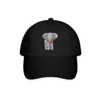 Elephant Mug to go - Baseball Cap - black/black - Front