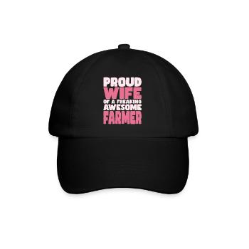 Proud Wife of A Damn Good Farmer - Baseball Cap - black/black - Front