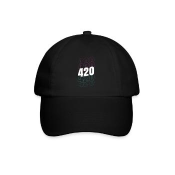 Funny 420-design For computer geeks - Baseball Cap - black/black - Front