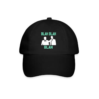 BLAH BLAH BLAH Cool Drôle Ennuyeux T-Shirt de bureau - Casquette classique - noir/noir - Devant