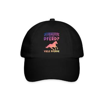 Reiten Pferd Pferdeliebhaber Geschenk - Baseballkappe - Schwarz/Schwarz - Vorne