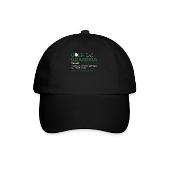 Golf Spieler Spruch Geschenkidee - Baseballkappe - Schwarz/Schwarz - Vorne