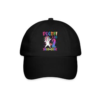Boom!! Ich Bin 2, Buntes Lustiges Einhorn 2. - Baseballkappe - Schwarz/Schwarz - Vorne