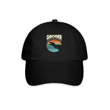 Dinosaurier Sohn Nachwuchs Bruder - Baseballkappe - Schwarz/Schwarz - Vorne