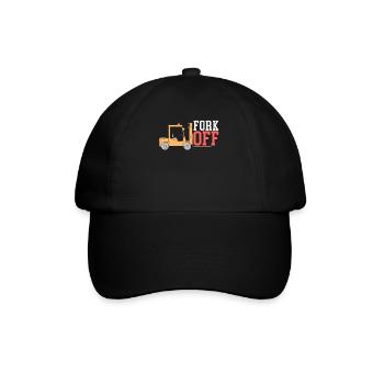 Gabelstaplerbediener Job Lagerarbeiter - Baseballkappe - Schwarz/Schwarz - Vorne