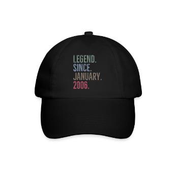 Légende depuis janvier 2006 - Casquette classique - noir/noir - Devant
