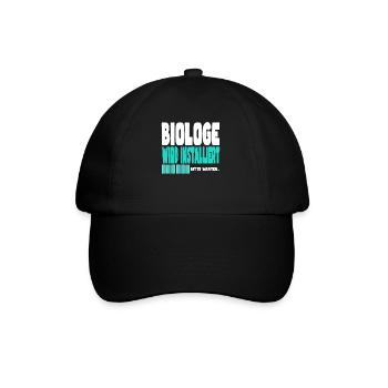 Biologe wird installiert - Baseballkappe - Schwarz/Schwarz - Vorne