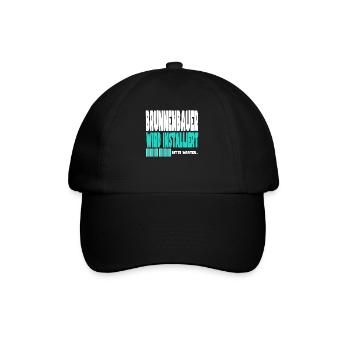Brunnenbauer wird installiert - Baseballkappe - Schwarz/Schwarz - Vorne