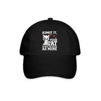 Katzenbesitzer Katze Katzenliebhaber Lustig - Baseballkappe - Schwarz/Schwarz - Vorne