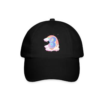3 Unicorn Rainbow Clouds Little Pony 3. - Baseball Cap - black/black - Front