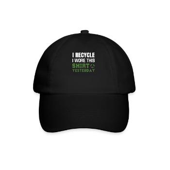 Je Recycele J’ai porté cette chemise hier - Casquette classique - noir/noir - Devant